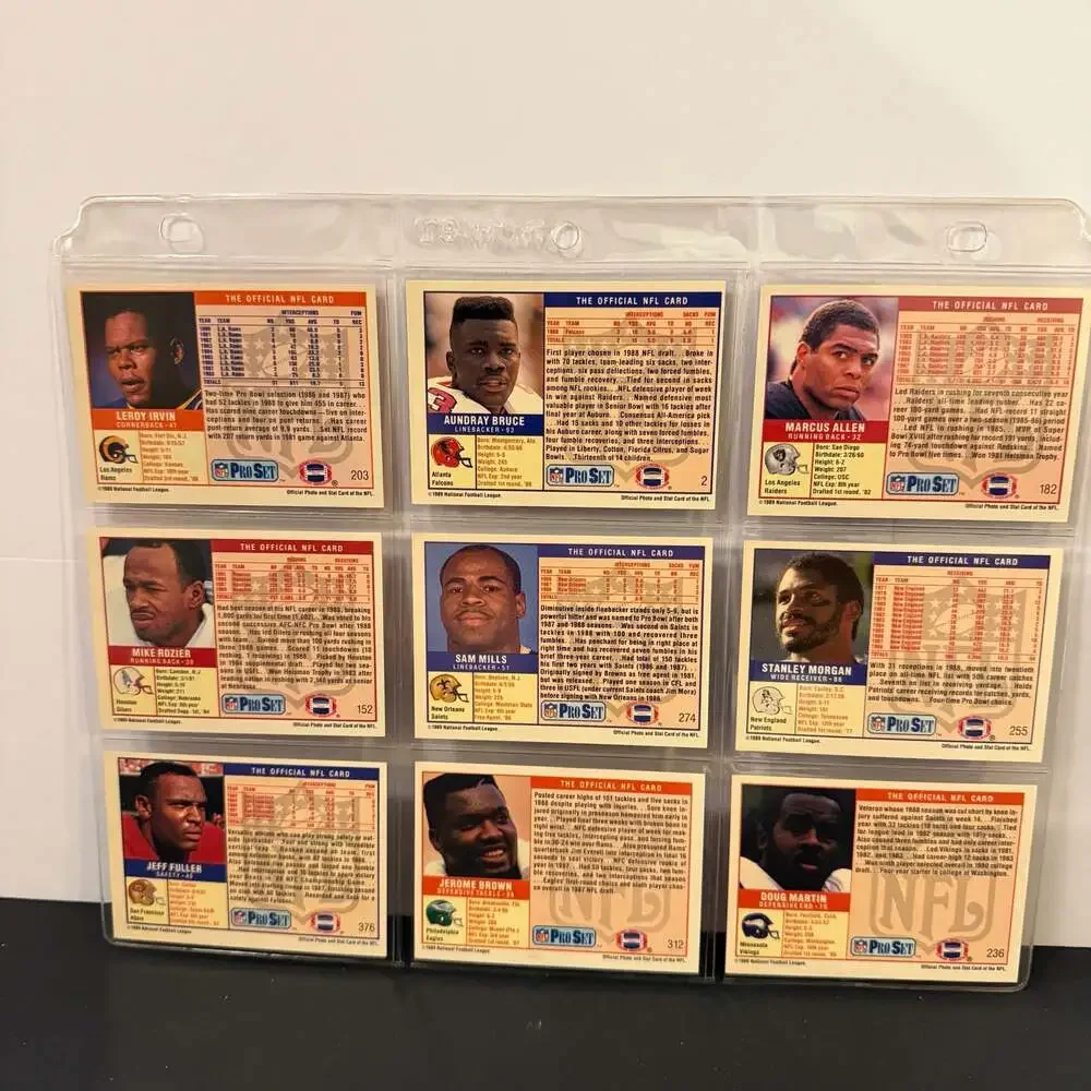 Lot of 60 1989 Pro‎ Set NFL Football Cards Including Marcus Allen and Stars